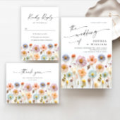 パステルピンクボヘミアンワイルドフラワーカード&ギフト ポスター