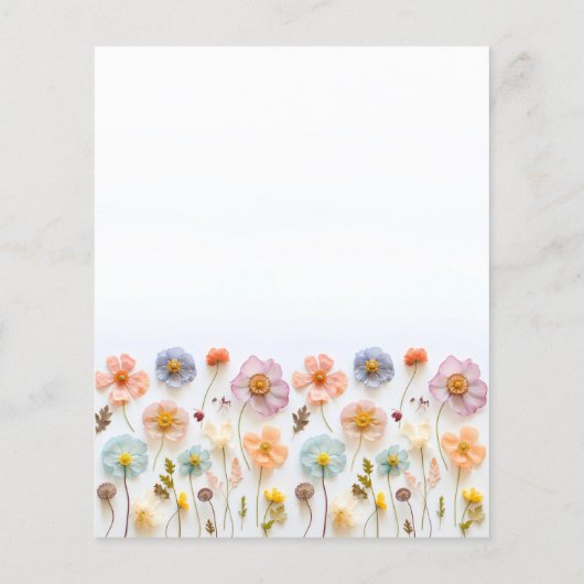 パステルピンクボヘミアンワイルドフラワーズデイトナイトアイディア (裏面)