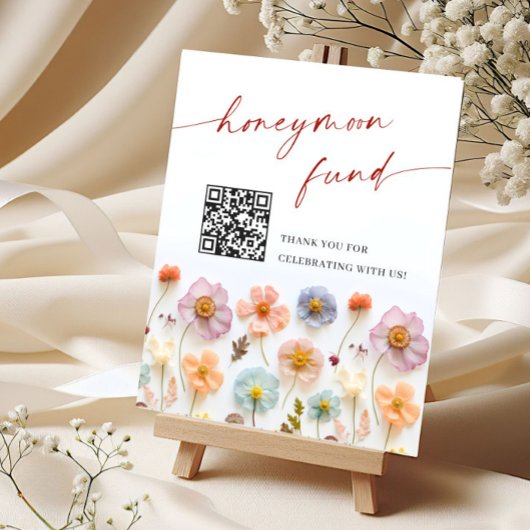 パステルピンクボヘミアンワイルドフラワーズハネムーンファンド ポスター