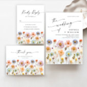 パステルピンクボヘミアンワイルドフラワーズレシピカードサイン ポスター