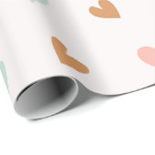 パステルピンクボホハートバレンタイン ラッピングペーパー (ロールコーナー)