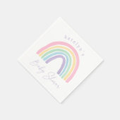パステルピンクボホレインボーベビーシャワー スタンダードカクテルナプキン (角)