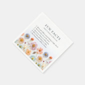 パステルピンクボホワイルドフラワーおもしろいファクト結婚ズ スタンダードカクテルナプキン (角)