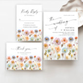 パステルピンクボホワイルドフラワーおもしろいファクト結婚ズ スタンダードカクテルナプキン