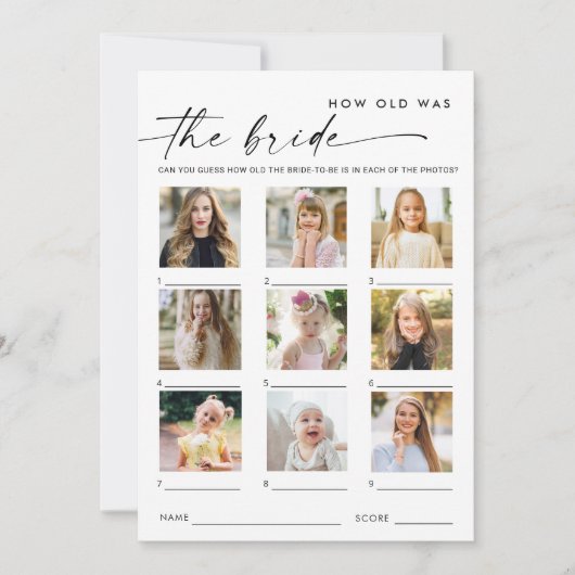 パステルピンクボホワイルドフラワーズブライダルゲームカード 招待状 (正面)