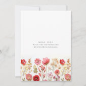 パステルピンクボホワイルドフラワーズ結婚式招待状 招待状 (裏面)