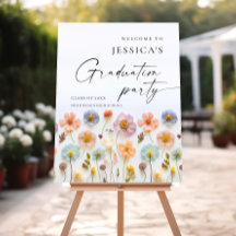 パステルピンクボホワイルドフラワー卒業パーティー