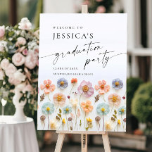 パステルピンクボホワイルドフラワー卒業パーティー