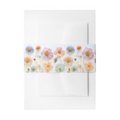 パステルピンクボホワイルドフラワー結婚ズ詳細 招待状ベリーバンド (正面例)