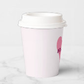 パステルピンクママ紙カップハート 紙コップ (右)