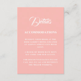 パステルピンクミニマ結婚リスト エンクロージャーカード