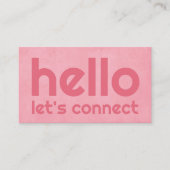 パステルピンクモダンミニマル 名刺 (正面)