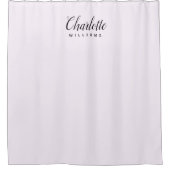 パステルピンクモノグラムシャワーカーテン シャワーカーテン (正面)