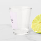 パステルピンクモノグラムショットグラス – カスタムデザイン ショットグラス (右)
