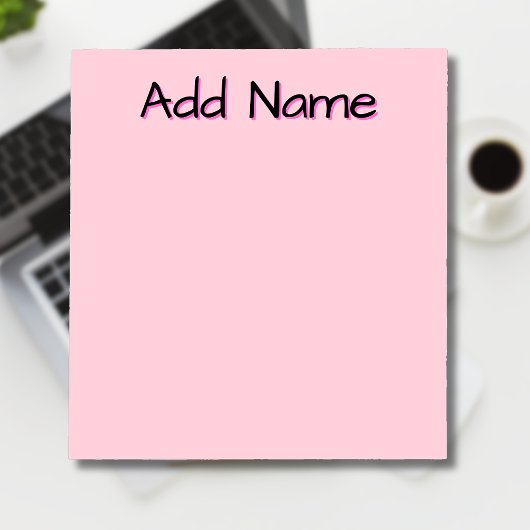 パステルピンクユニークパーソナライズされた先生 ノートパッド