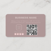 パステルピンクラッシュサロンQRコードロイヤリティカード ロイヤリティカード (裏面)