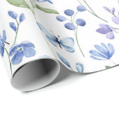 パステルピンクラベンダー春フローラ ラッピングペーパー (ロールコーナー)