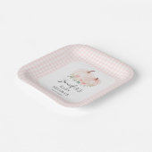 パステルピンクリトルカボチャフローラベビーガールシャワー ペーパープレート (傾斜あり)