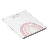 パステルピンクレインボホ ノートパッド (アングル)