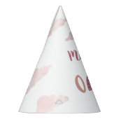 パステルピンクレインボーあなたの名前は1つの誕生日を変える パーティーハット (左)