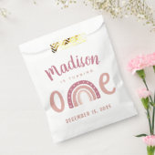 パステルピンクレインボーあなたの名前は1つの誕生日を変える フェイバーバッグ (封をした状態)