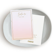 パステルピンクレインボーグラデーションスクリプトネックレスディスプレイ