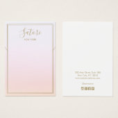 パステルピンクレインボーグラデーションスクリプトネックレスディスプレイ (正面&裏面)