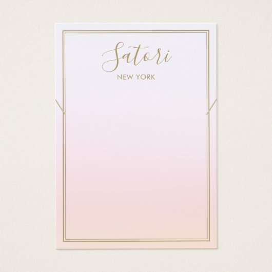 パステルピンクレインボーグラデーションスクリプトネックレスディスプレイ (正面)