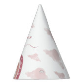 パステルピンクレインボーボホクラウド誕生日 パーティーハット (右)