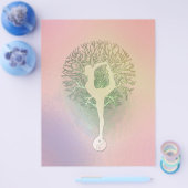 パステルピンクレインボーヨガツリー チラシ (シングル)