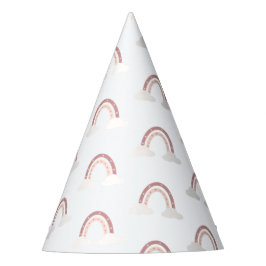 パステルピンクレインボーワンファースト誕生日 パーティーハット