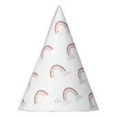 パステルピンクレインボーワンファースト誕生日 パーティーハット (左)