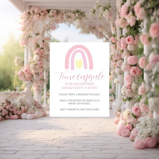 パステルピンクレインボー1stバースデータイムカプセル ポスター