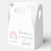 パステルピンクレインボー1st誕生日ありがとう フェイバーボックス (オープン)