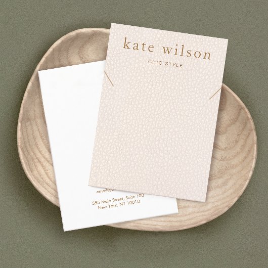 パステルピンクレザー(イメージ)ネックレスディスプレイカード