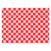 パステルピンクレッドチェッ市松模様にカーボードヴィンテージ テーブルクロス (正面(横))