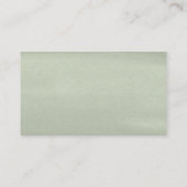 パステルピンクローズグリーンリーウォーター色ベビーシャワー エンクロージャーカード (裏面)