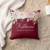 パステルピンクローズフラワーフローラ最高のザママ クッション (ブランケット)