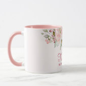 パステルピンクローズフラワーフローラ最高のザママ マグカップ (左)
