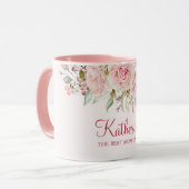 パステルピンクローズフラワーフローラ最高のザママ マグカップ (正面左)
