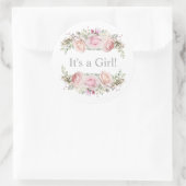 パステルピンクローズ女の子だ ラウンドシール (バッグ)