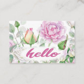 パステルピンクローズ 名刺 (正面)