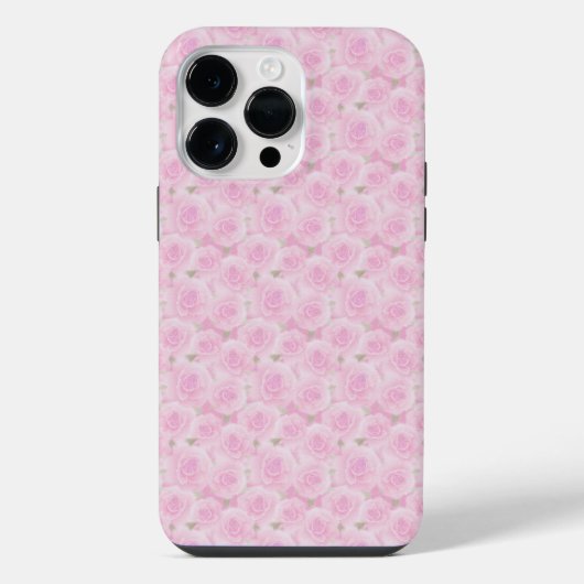 パステルピンクローズ iPhoneケース (裏面)