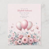 パステルピンクローゼズリボンベビーシャワーソフトエレガントソフト (正面)