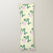 パステルピンクワイルドバラ花 ボディピロー (裏面 (縦))