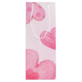 パステルピンクヴァレンティーンズデイハート ワインギフトバッグ (裏面)