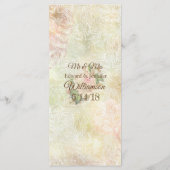 パステルピンクヴィンテージ結婚バラのメニューカード メニュー (裏面)