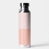 パステルピンク名前をカスタムする フェミニン ウォーターボトル (右面)