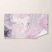 パステルピンク大理石スワールバスルーム用タオルセット バスタオルセット (ハンドタオル)