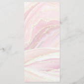 パステルピンク大理石メニュー メニュー (裏面)